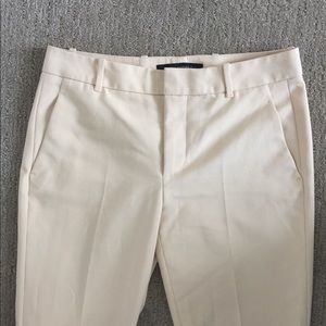 Zara Pale Yellow Cigarette Trousers